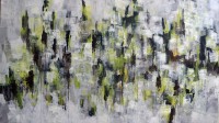 Xandria Noir, 24 x 42 Inch, Acrylic on Canvas, Abstract Painting, AC-XA-032